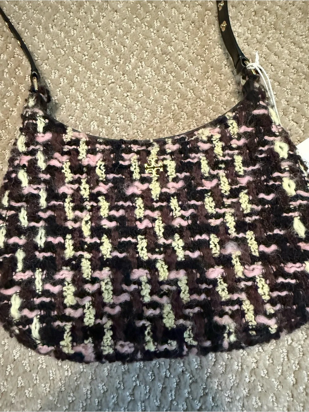 New! NEW Tory Burch Emerson Tweed Shoulder Bag